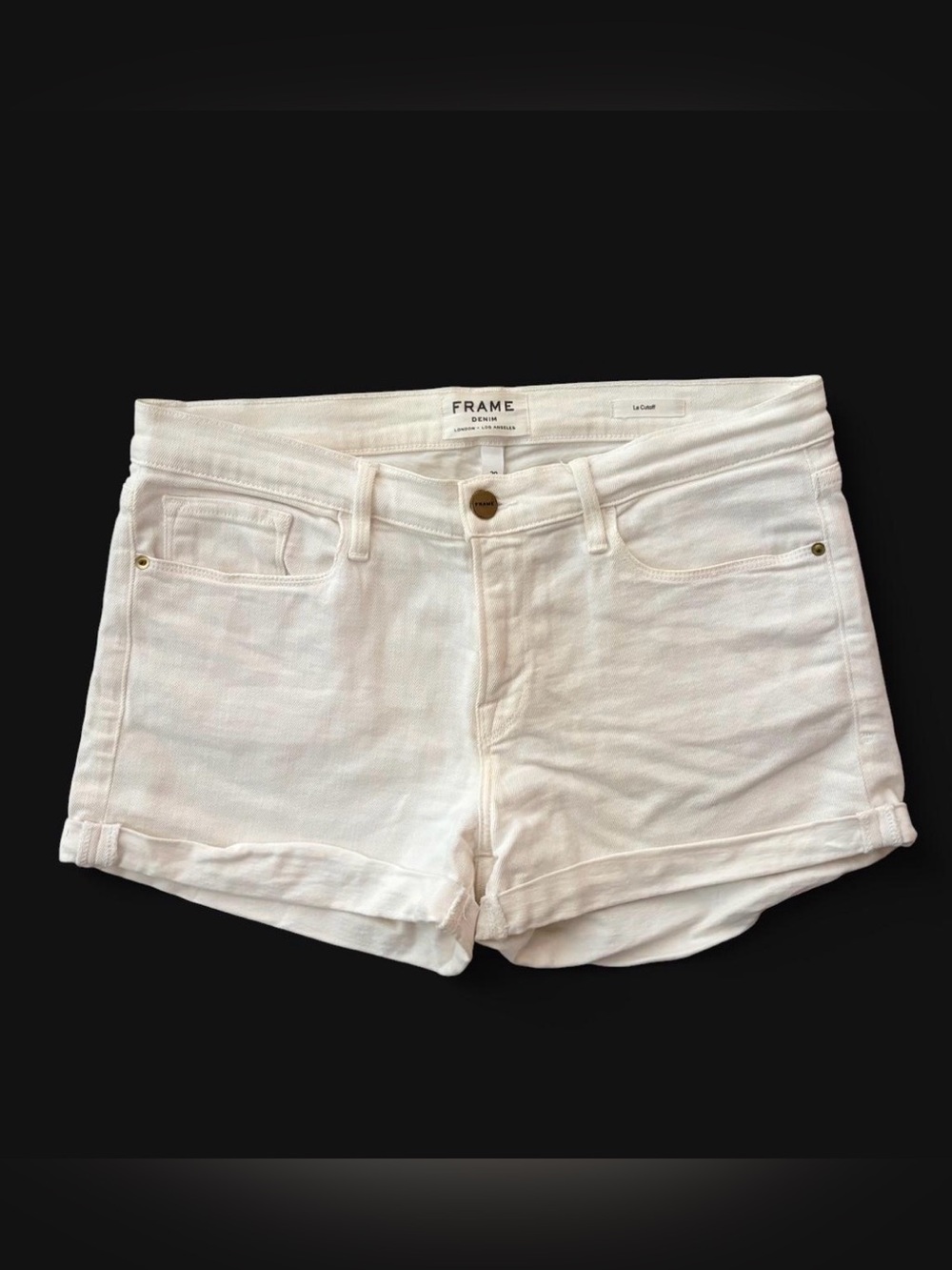 frame denim shorts